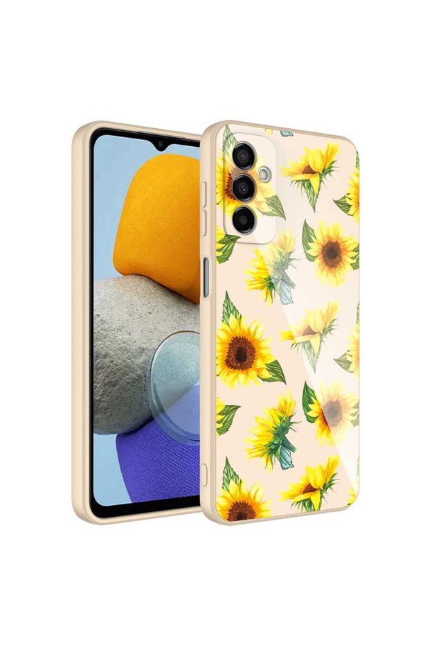 Galaxy M23 Case Camera Protected Patterned Hard Silicone Brsa Epoxy Cover - No2