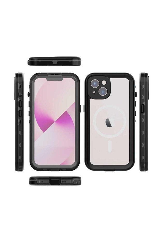 iPhone 14 Compatible Brsa 1-1 Waterproof Case-Black