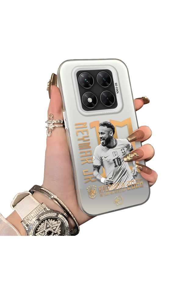 Xiaomi Poco X7 Compatible Hard Acrylic Back Silicone Edge Lens Protection Case