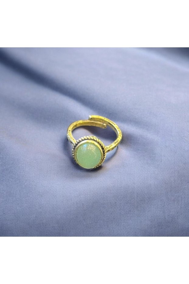 Aurastone Bronze Copper Aventurine Natural Stone Ring