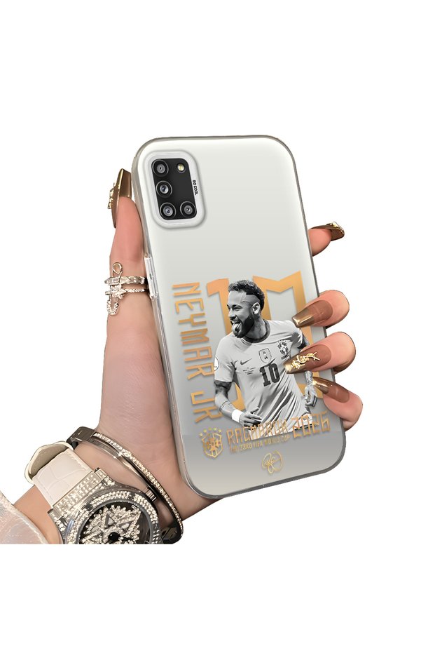 Samsung Galaxy A31 Compatible Hard Acrylic Back Silicone Edge Lens Protection Case