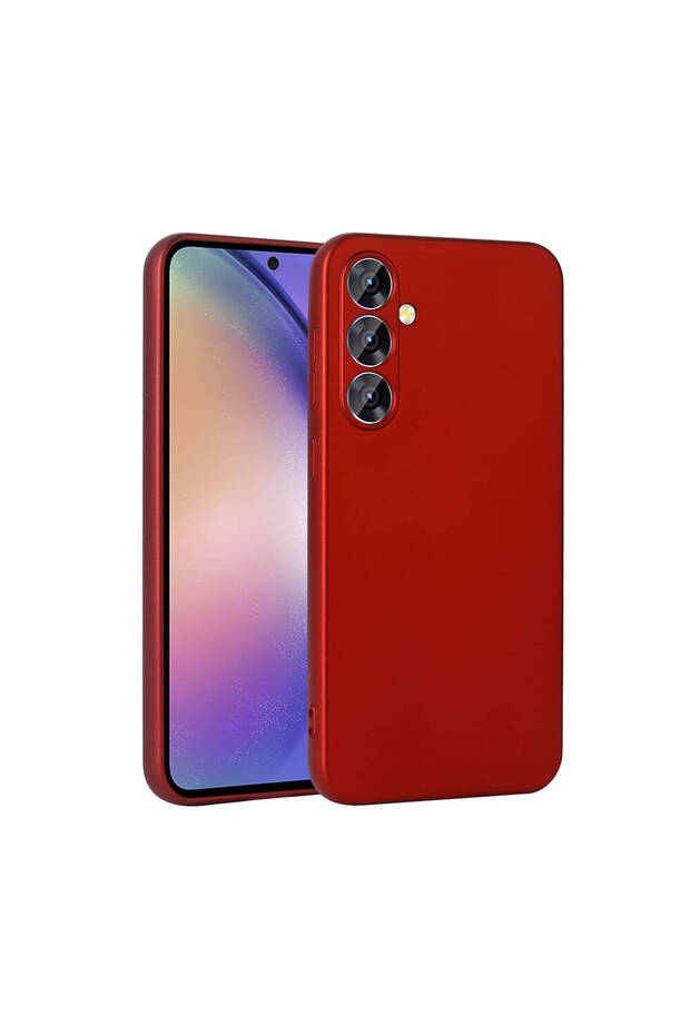 Galaxy A55 Case Brsa Premier Silicone Cover - Red