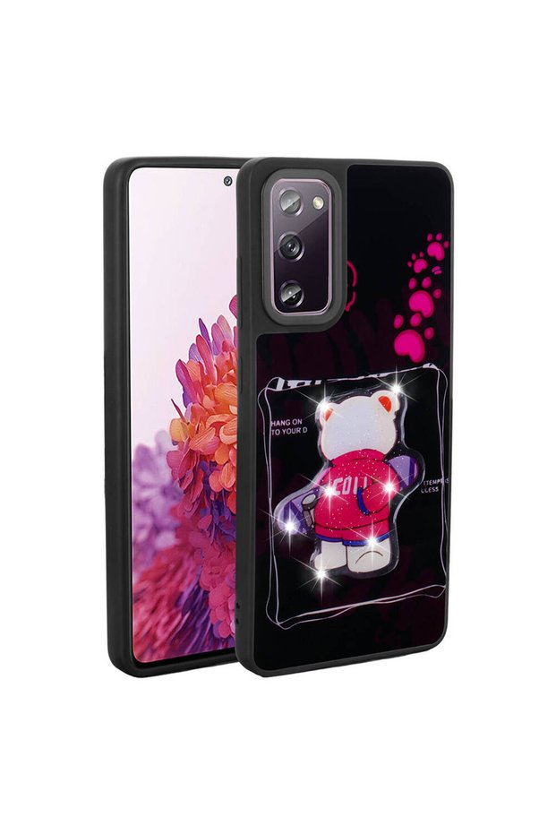 Galaxy S20 Fe Case Shining Embossed Iconic Figure Brsa Amas Silicone Cover - Black