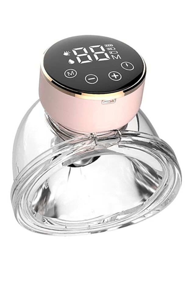Wearable Electric Breast Pump,Hands Free,3 Modes,Portable LCD Display Pink