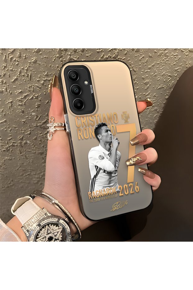 Samsung Galaxy A15 Compatible Silicone Edge Hard Back Anti-Fall Phone Case Cristiano Ronaldo