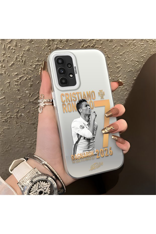 Samsung Galaxy A23 Compatible Silicone Edge Hard Back Anti-Fall Phone Case Cristiano Ronaldo