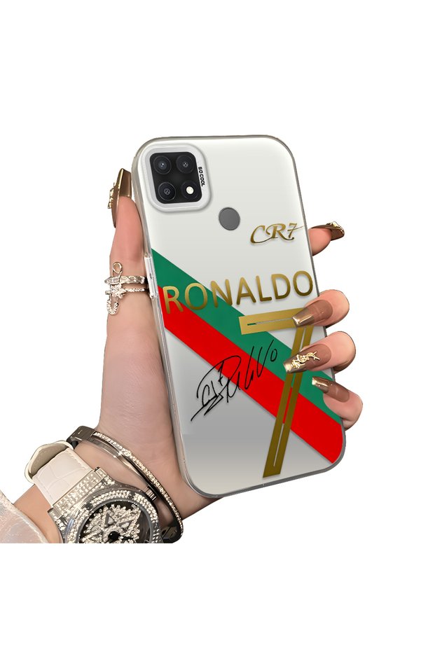 Oppo A15/A15S Compatible Hard Acrylic Back Silicone Edge Lens Protection Case