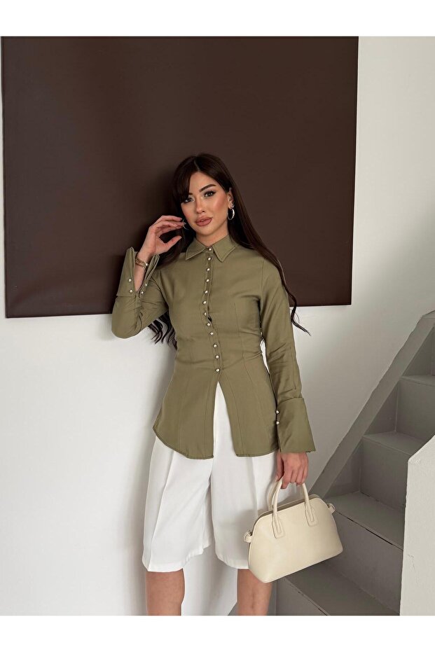 Small Button Shirt Brown - 2