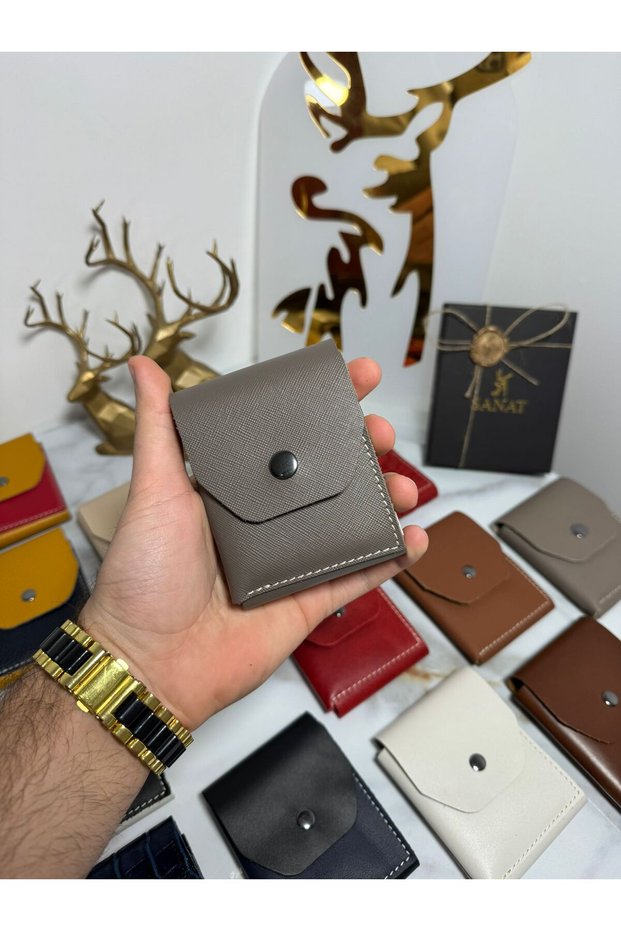 100% Genuine Crazy Leather Handmade Minimalist Wallet - Money Portfolio Stylish Quality Triod Card Holder Wallet