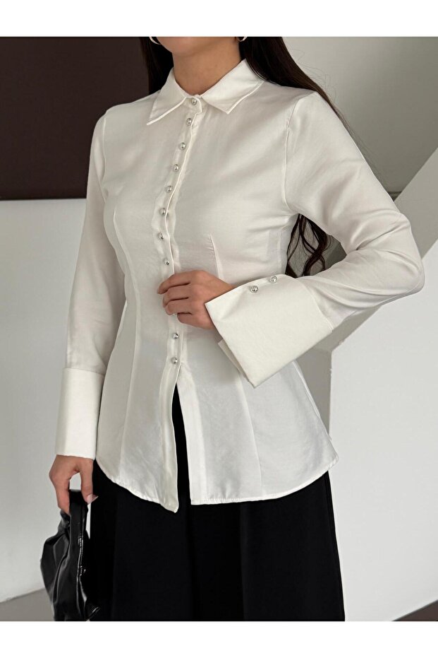 Small Button Shirt Brown - 7