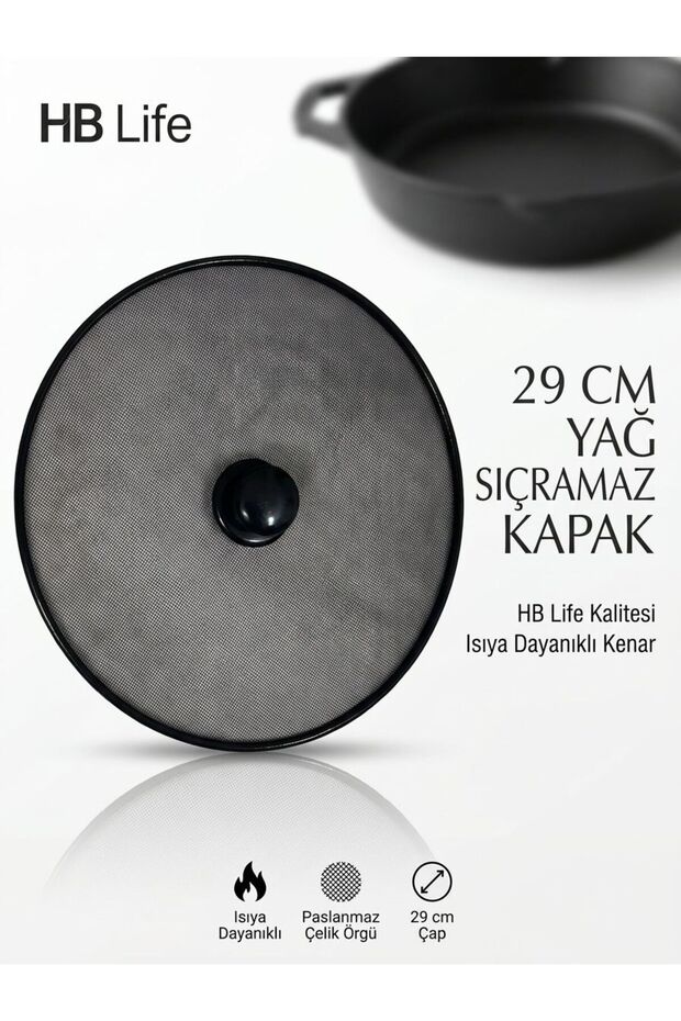Metal Oil Splash Protector Cover – 29 cm for Pans and Pots