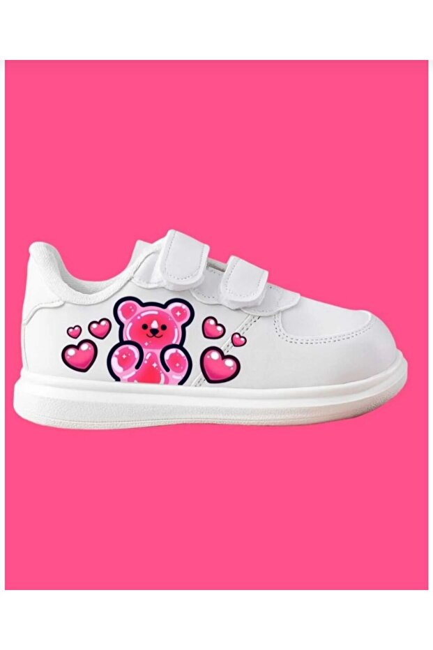 Pofi Jolejel Teddy Bear Printed Girls' Sneakers