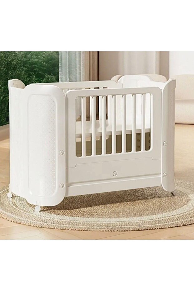 Baby Crib with Mattress, Adjustable Convertible Comfort Baby Bed for Newborns and Toddlers, Durable