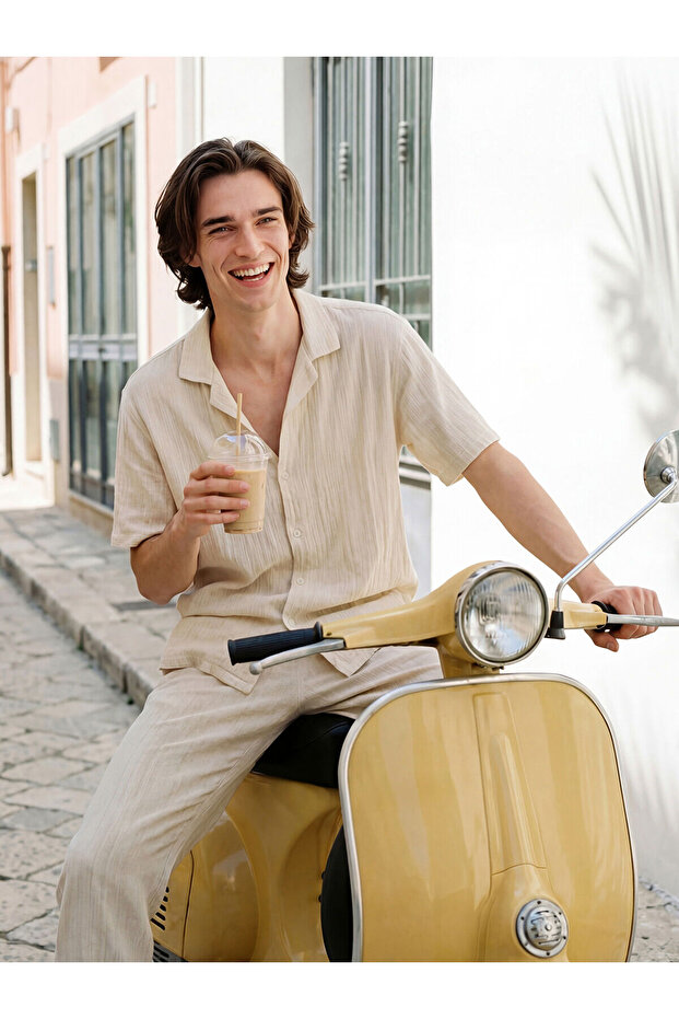 Nevavm Loose Fit Muslin Men's Shirt with a Difference