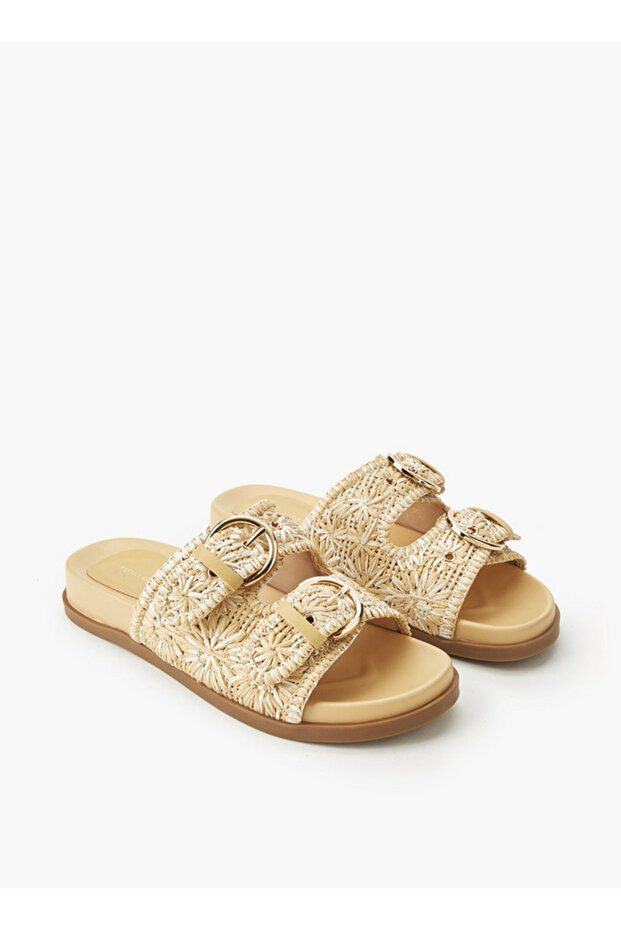 Women Textured Slip-On Sandals