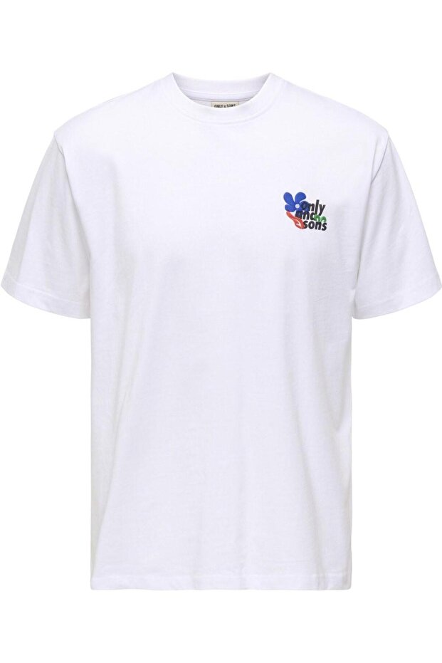 Onsfleuri Life Flower Rlx Ss Tee Men's T-Shirt White (22037619)