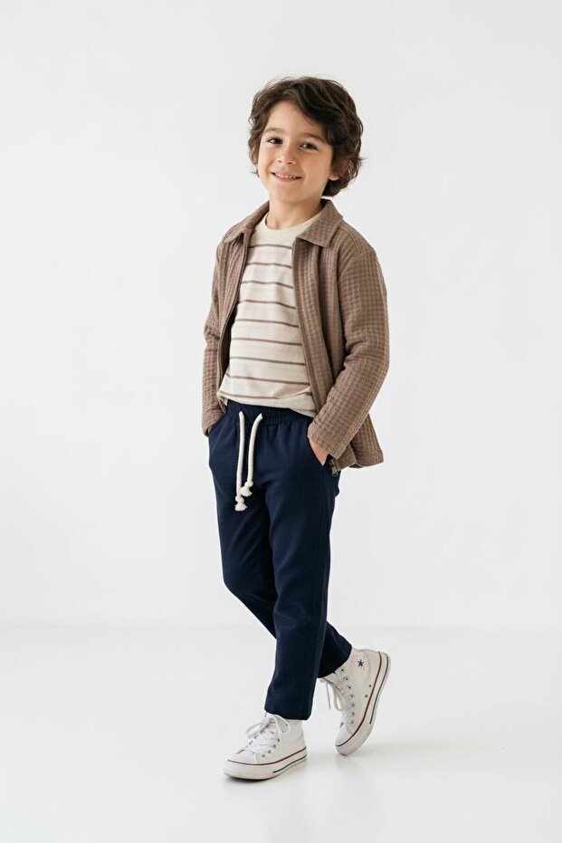 Cardigan, Trousers, T-Shirt 3-Piece Set