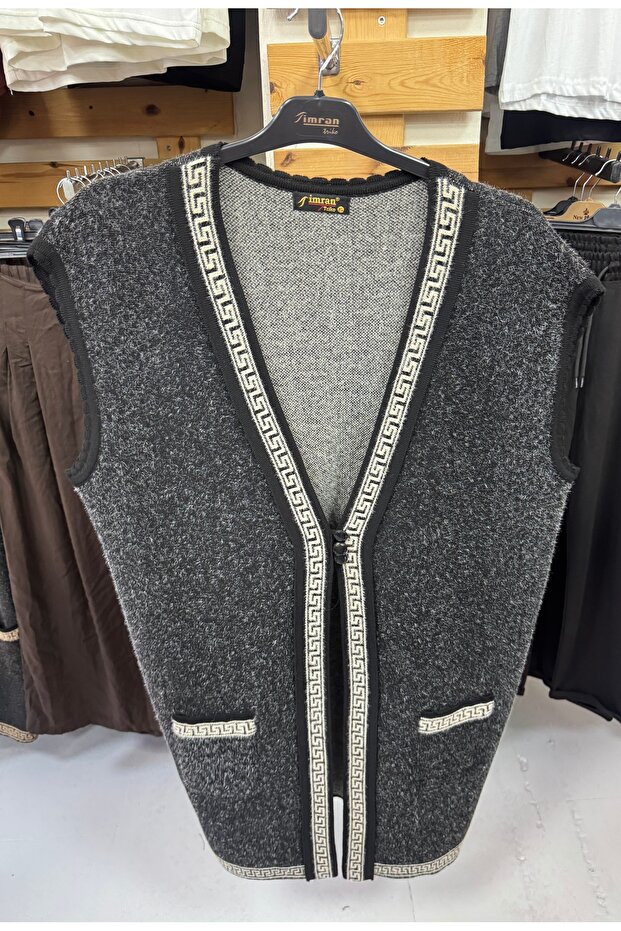 Imran Women's Oversized Knitwear Winter Soft Mother Vest