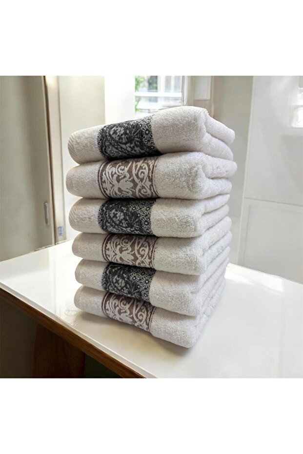 100% Cotton Lux Cotton 6-Piece Hand Towel Set