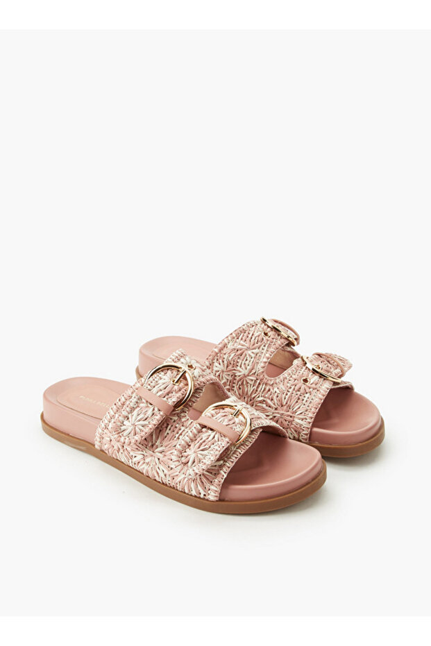 Women Textured Slip-On Sandals