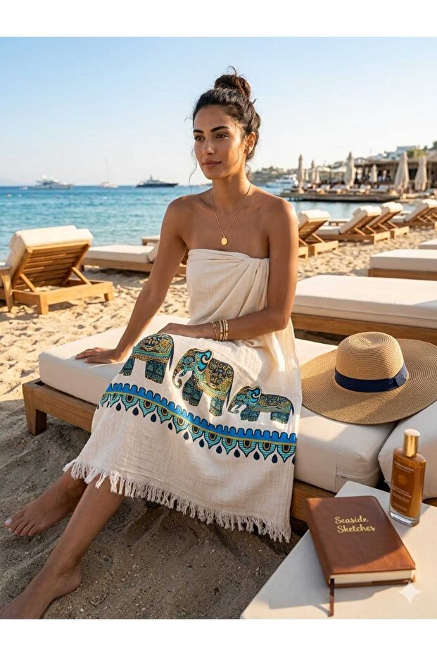 100% Cotton Muslin Peshtamal Large Size Quick-Drying Beach Towel Bath Hammam Towel Organic 100X190