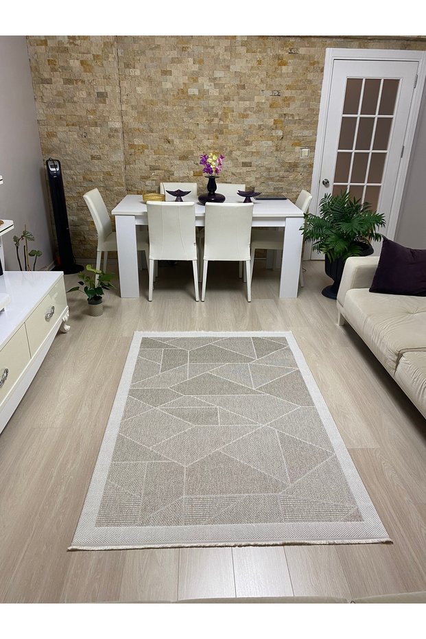 Elite Sisal Non-Slip Base Machine Washable Beige - Cream Kitchen Hallway Living Room Carpet