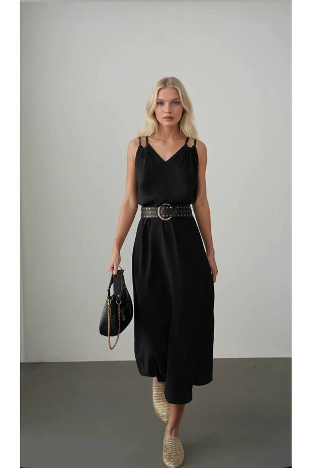 V-Neck Modal Fabric Women's Maxi Dress
