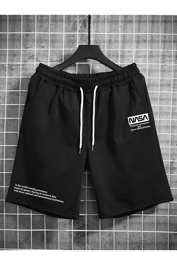 Elanco Unisex Graphic Printed Black Shorts Streetwear Comfortable Fit