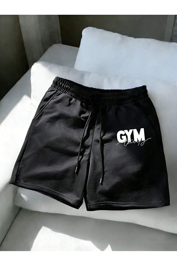 Elanco Unisex Graphic Printed Black Shorts Streetwear Comfortable Fit