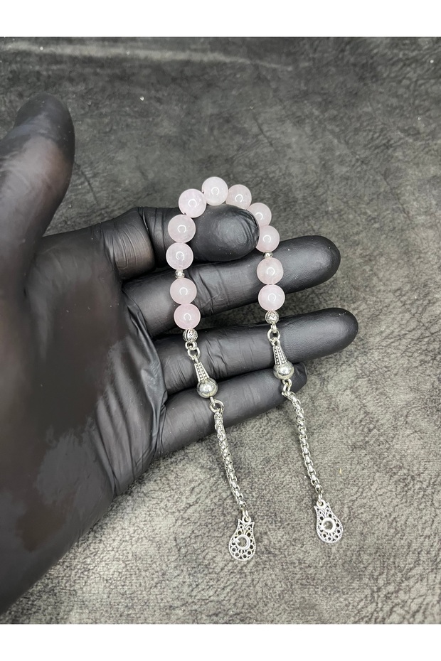 Zaza Sallamalık Pink Quartz Natural Stone Prayer Beads