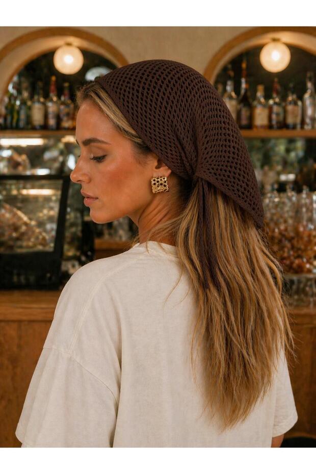 Women's Mesh Model Bandana Knitted Tricot Stylish Basic Hair Band
