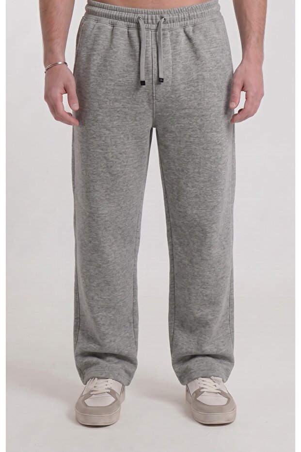 Men's Loose Fit Baggy Pique Trousers