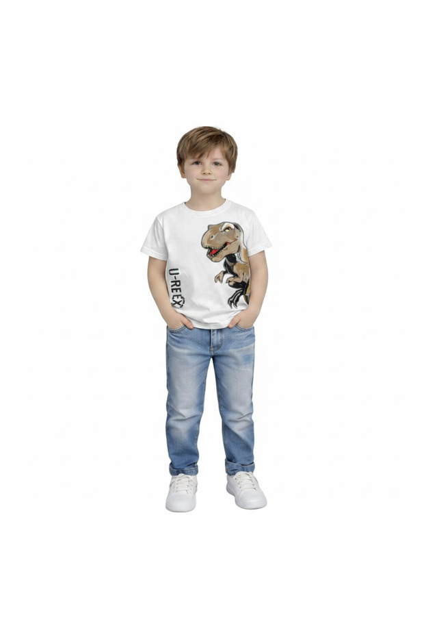 3-8 Years Old Boy's 95% Cotton T-Shirt
