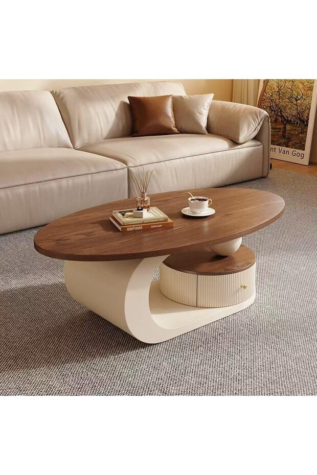 2Pcs Coffee Table with Storage - 5