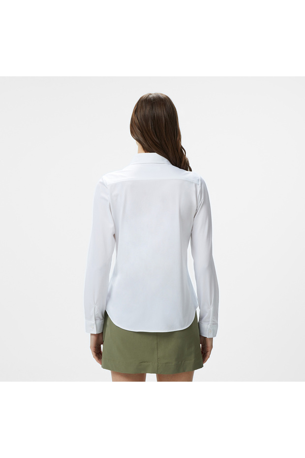 Kadın Slim Fit Beyaz Gömlek - 3