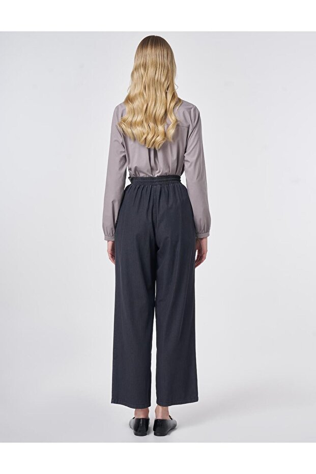 Elastic Comfortable Cut Pants Anthracite - 4