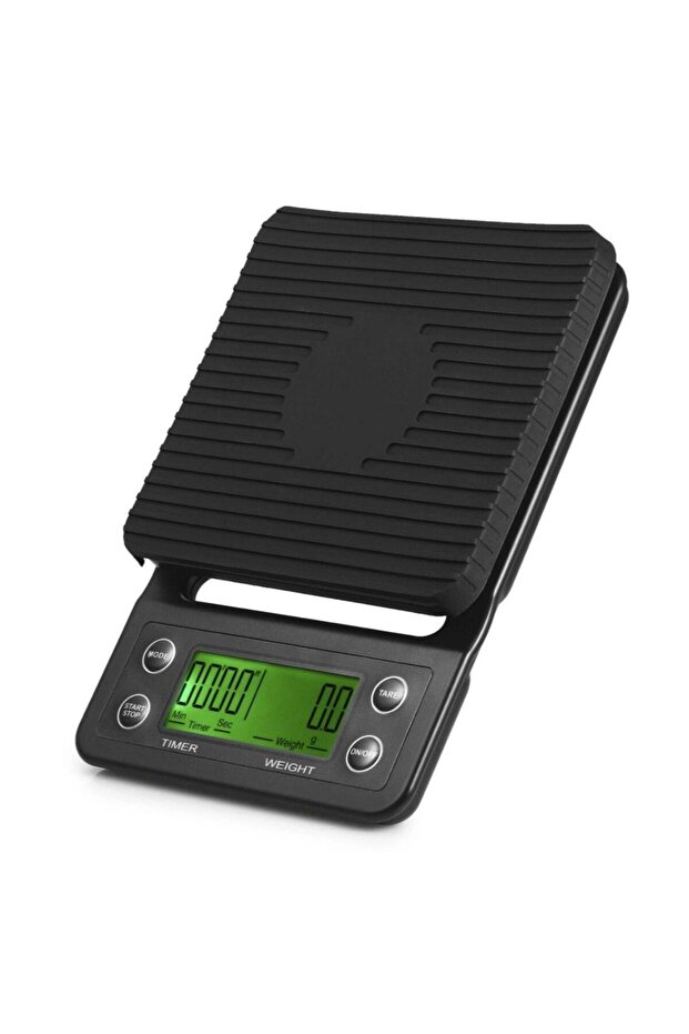 Digital Precision Coffee Scale with Built-in Timer and LCD Display, 0.1g to 3kg Capacity