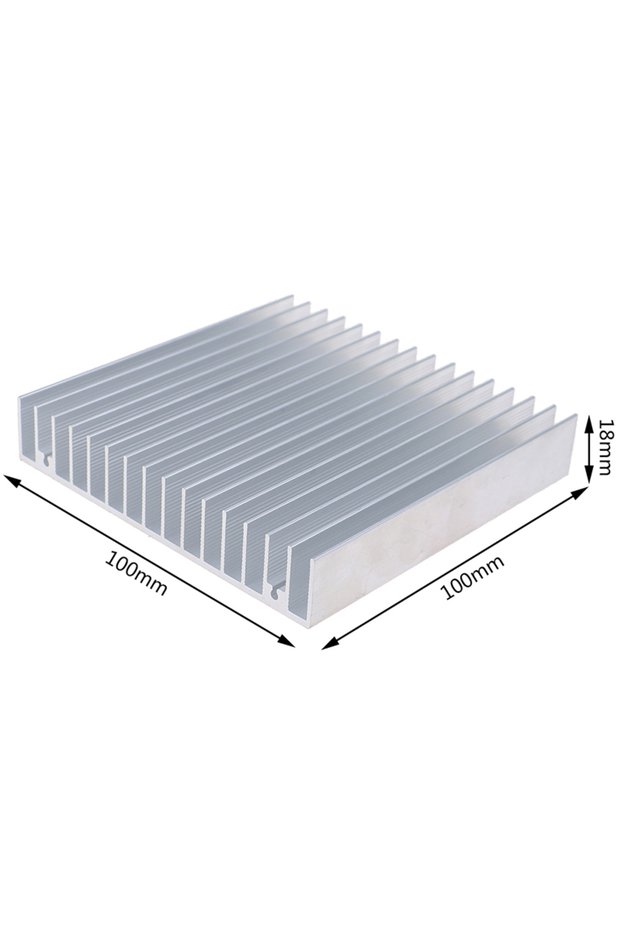 100x100x18mm - Extruded Aluminum Heatsink For High Power LED IC Chip Cooler Radiator Heat Sink -