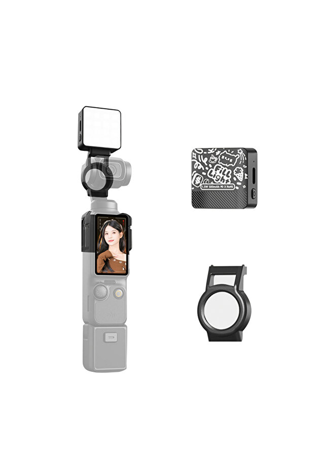 ضوء LED مغناطيسي قابل للشحن لـ DJI Osmo Pocket 3، إضاءة فيديو للتصوير الاحترافي