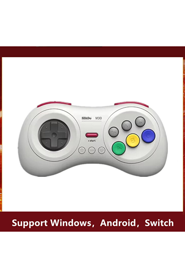 وحدة تحكم بلوتوث 8Bitdo M30 للألعاب متوافقة مع نينتندو سويتش وكمبيوتر ويندوز وستيم