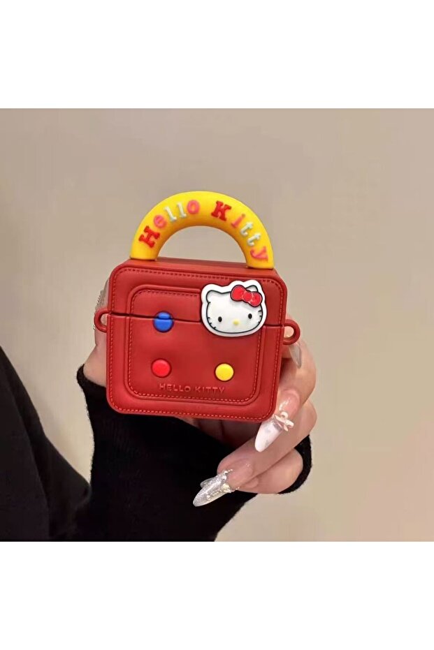 For airpods Pro Pro2 red case Bag Hello Kitty Silicone Earphone Case Accessories Cover For Airpods 1