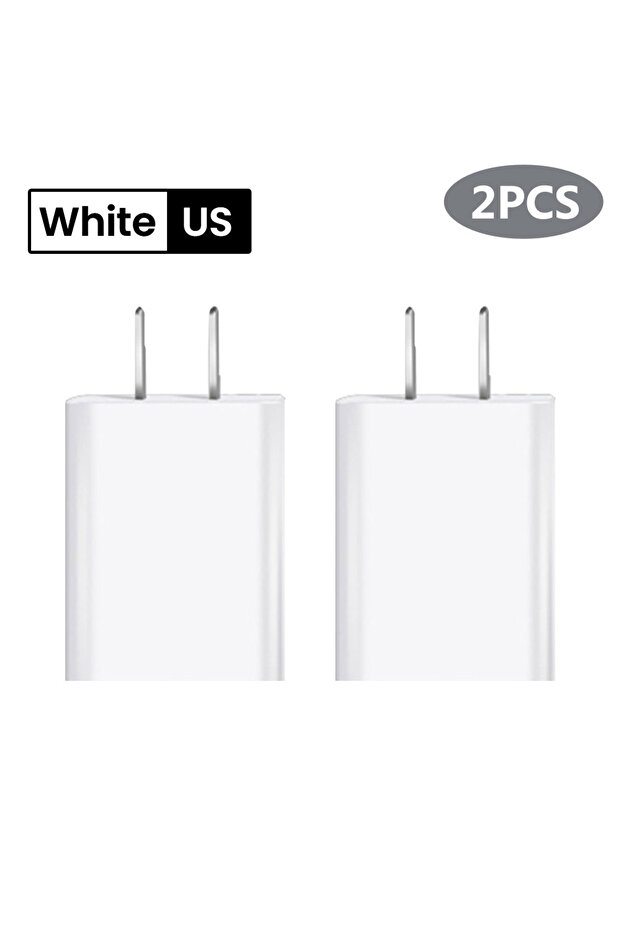 US-2pcs EU/US 10W USB-A Charger 5V 2A Mobile Phone Charging USB Travel Wall Charger For Low-power Ap