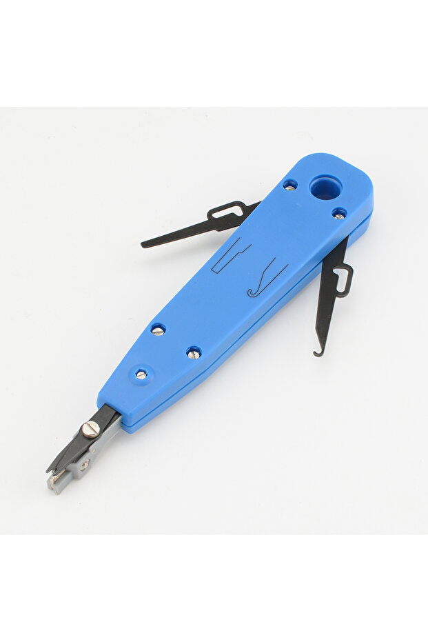 أداة توصيل بالضغط زرقاء، قاطع أسلاك 110، سكين، كماشة اتصالات لـ Rj45 و Keystone Jack وكابلات الشبكة والاتصالات