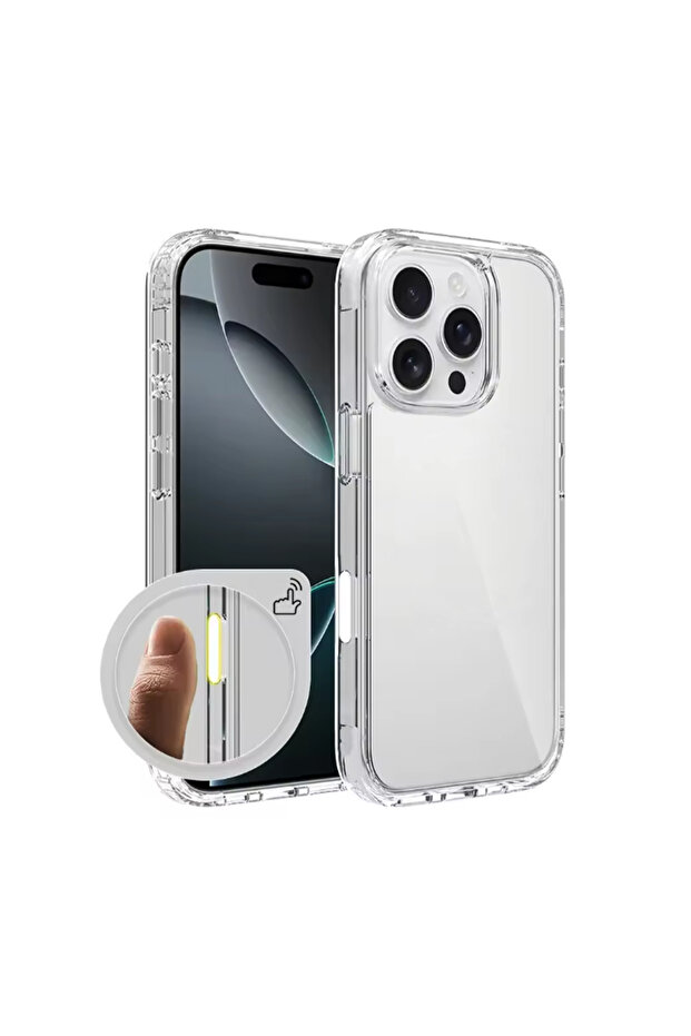 iPhone 17 With Camera Button Transparent Camera Control Capture Button Case Cover For iPhone 17 Pro - 1