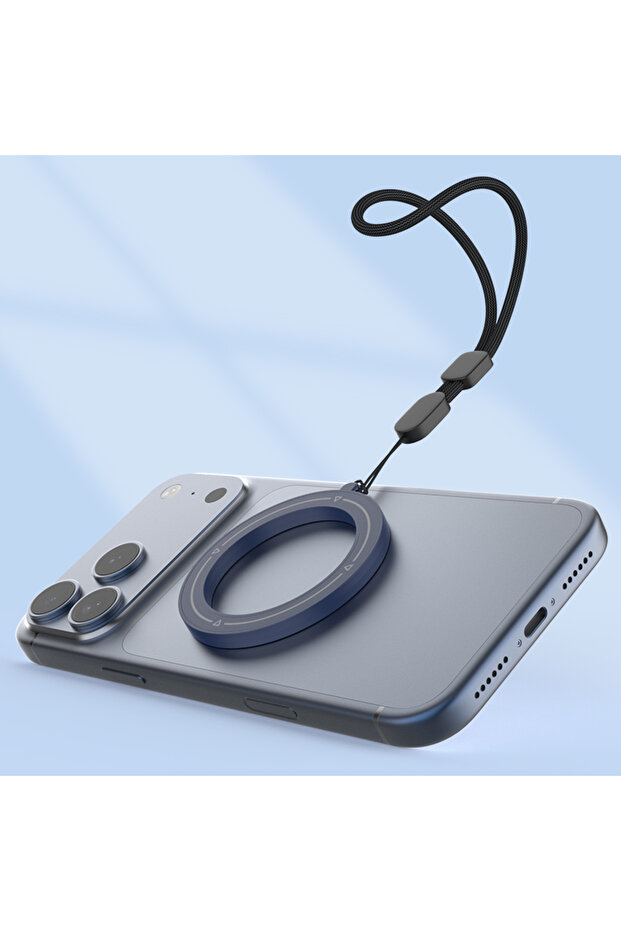 حبل تعليق هاتف C-Deep Blue مغناطيسي لحلقة MagSafe لهواتف آيفون 17 و16 و15، وغيرها