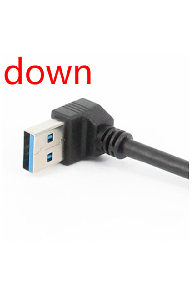 كابل تمديد USB 3.0 ذكر إلى أنثى بزاوية 90 درجة (يمين/يسار/علوي/سفلي) محول أمريكي