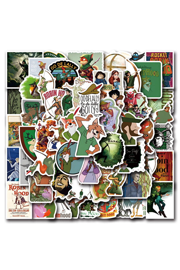 MULTICOLOR 55pcs Cartoon Robin Hood stickers DIY Stickers Scrapbooking Phone Luggage Skateboard Wat