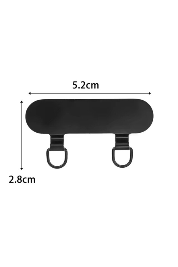 Black 1/2pcs New Ultra-thin Stainless Steel Phone Tether Patch ReplacementStraps XYun Gasket Sturdy