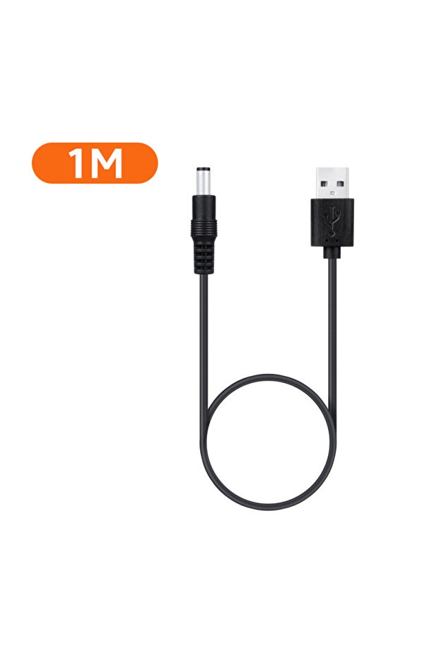 كابل USB بطول 1 متر إلى 5 فولت تيار مستمر، كابل USB A إلى DC مع محولات، موصل USB إلى مقبس DC للطاقة