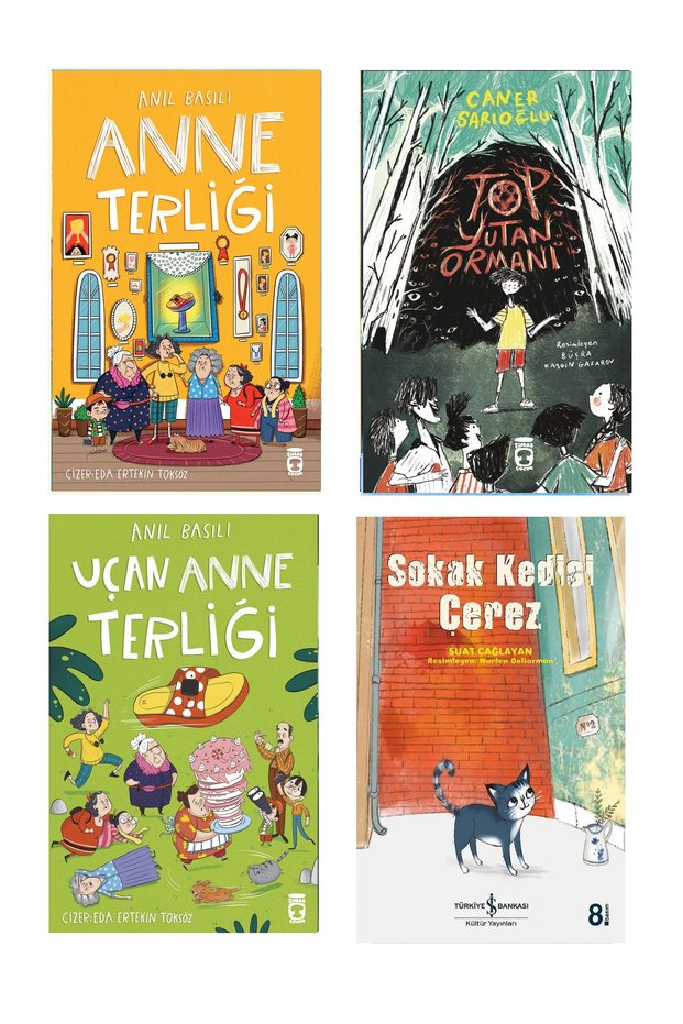 4-5-6Th Grade Reading Set Anne Terliği Uçan Anne Terliği Top Yutan Ormanı Sokak Kedisi Çerez 4 Books